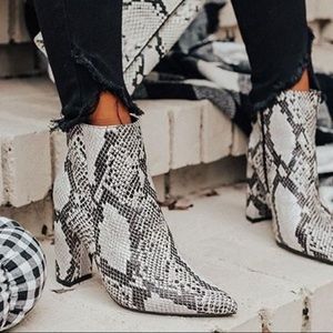 STACY snake print bootie